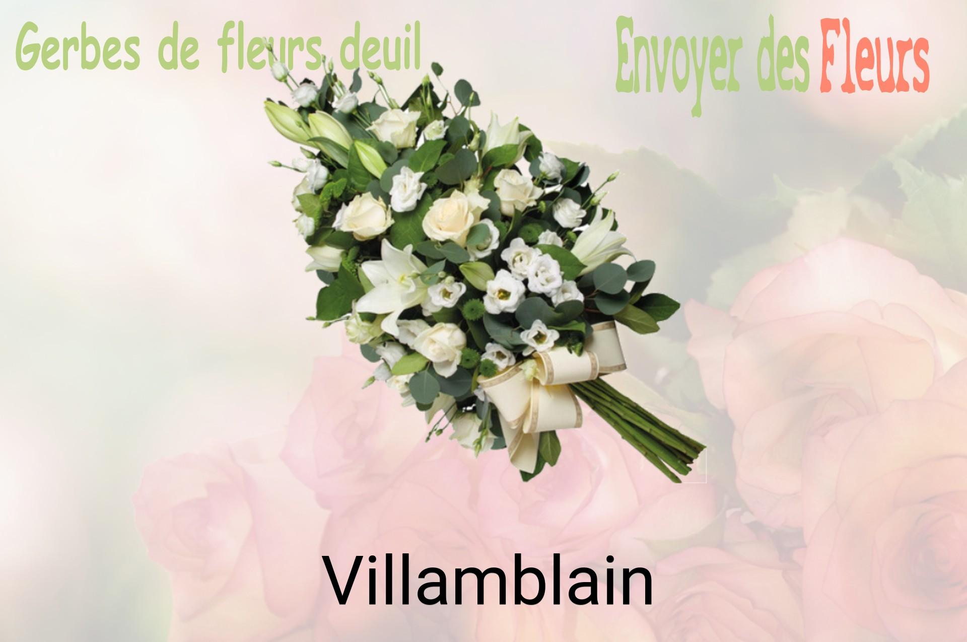 Gerbe de fleurs de deuil livrée à Villamblain